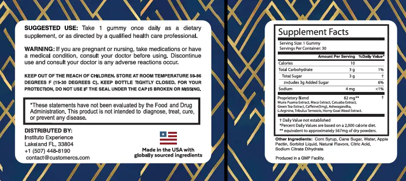 Complete Jellyfil Supplement Facts Label
